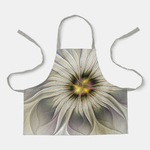 Tablier Grande fleur d'ivoire, art fractal moderne abstrai