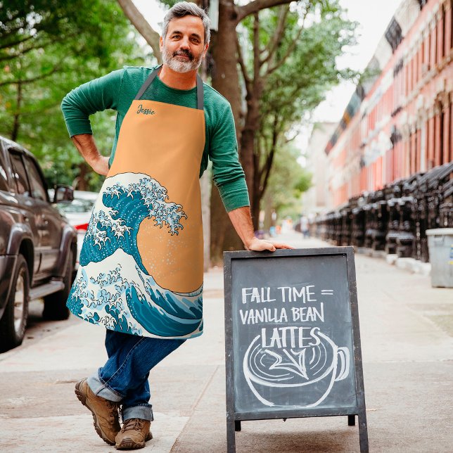 Tablier Grande vague - bleu clair (Créateur téléchargé)