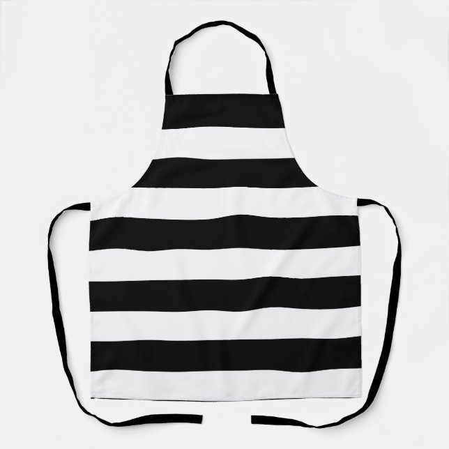 Tablier Grandes Noires Et Blanches Rétro (Recto)