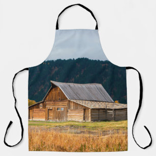 Tablier Grange rustique en bois rond dans Grand Teton Nati