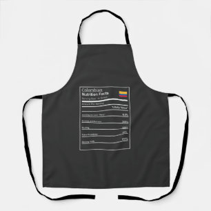 Tablier Graphique amusant Colombien NutritionFacts Apron