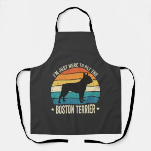 Tablier Graphique Rétro pour Amateur de Boston Terrier_1