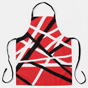 Tablier Graphique rouge, noir et blanc