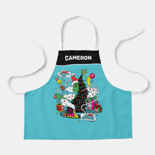 Tablier Graphisme coloré de Noël de Grinch