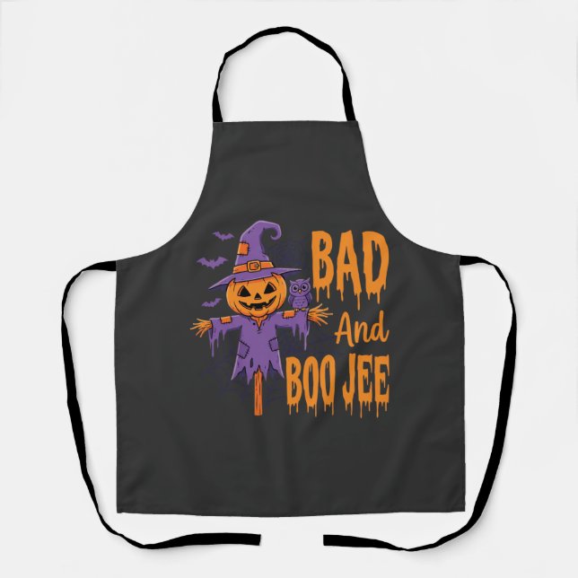 Tablier Graphisme d'épouvantail Halloween Bad And Boo Jee (Recto)