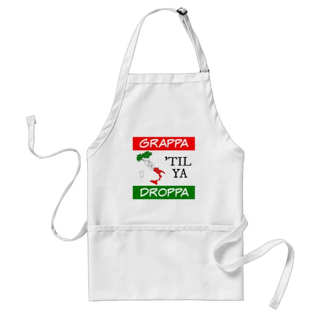 Tablier Grappa Til Ya Droppa Drapeau Carte Italie (Devant)