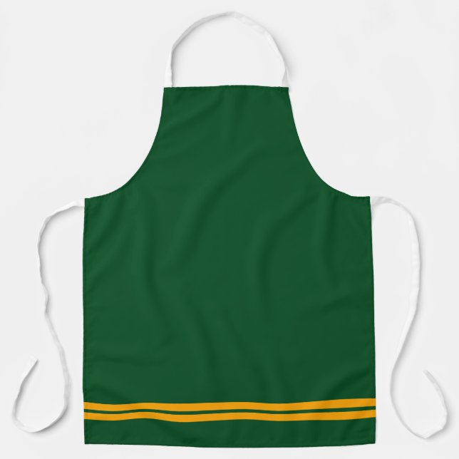 Tablier Gras Vert Twin Golden Jaune Hem Racing Stripes (Recto)