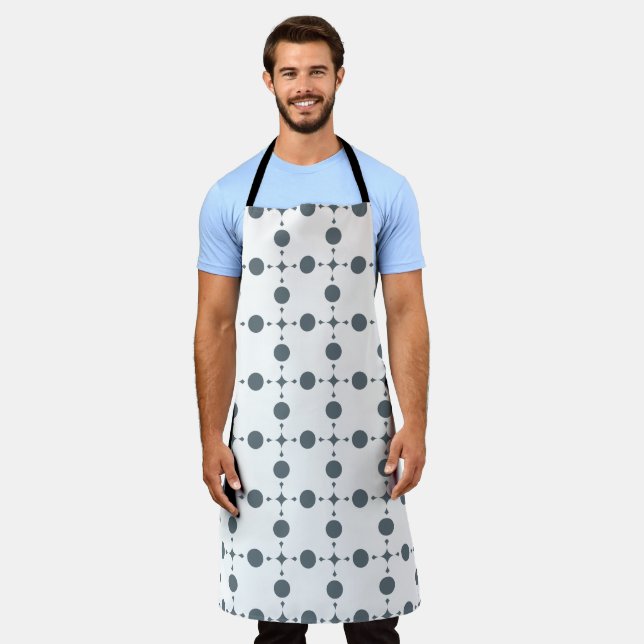 Tablier Gray Polka Dots, Polka Dot Pattern, Dots (Porté)