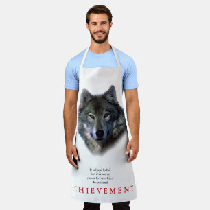 Tablier Gray Wolf Motivational Unique