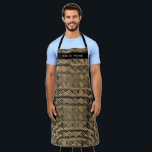 Tablier Grec Meander Key Brown, Votre Nom, Personnaliser<br><div class="desc">Elégante, élégante et raffinée, motif grecque dans les tons marron et noir. Un cadeau moderne et tendance, parfait pour les amoureux de la Méditerranée dans votre vie. Personnalisez en ajoutant votre nom, votre pseudonyme, votre monogramme ou vos initiales.</div>