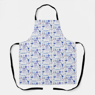 Tablier Grèce Bleu et Blanc