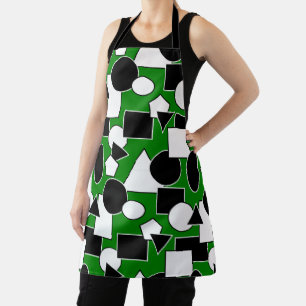 Tablier Green Bauhaus Collage
