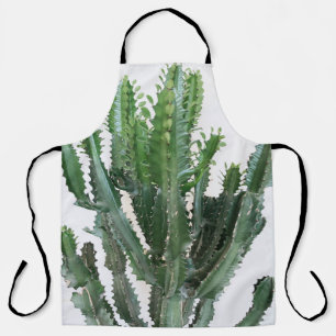 Tablier Green Cactus : minimaliste Arrière - plan blanc