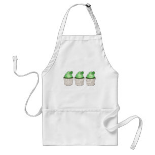 Tablier Green Frosted Shamrock Cupcake St. Patrick's Day