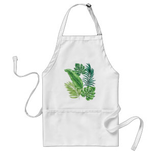 Tablier Green Tropical Palm Banana Monstera Feuille
