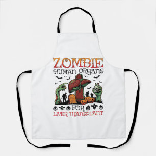 Tablier Greffe du foie d'organes humains de zombie Hallowe