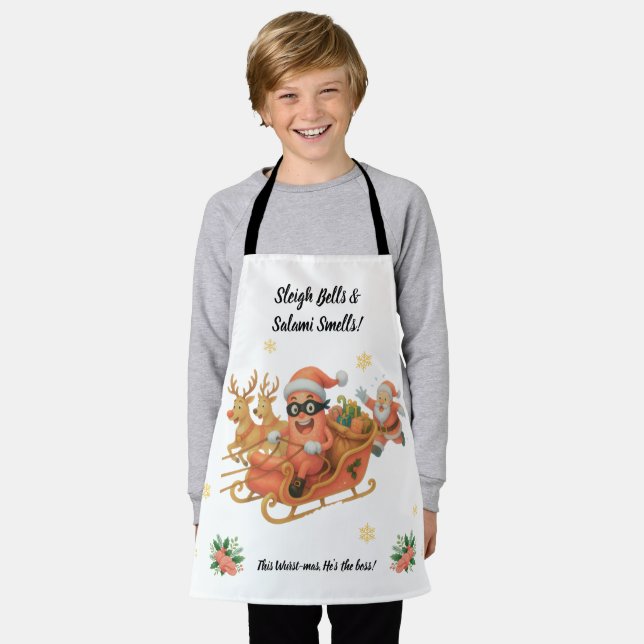 Tablier Grelots et odeurs de salami ! (Porté)