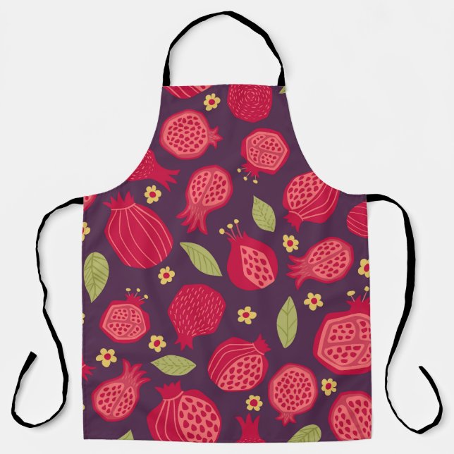 Tablier Grenades juteuses : illustration vintage. (Recto)