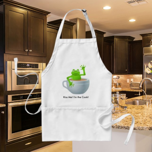 Tablier Grenouille dans un thé (Frog in a Tea Adult Apron)