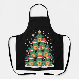 Tablier Grenouille de Noël Arbre Père Noël Chapeau Lumière