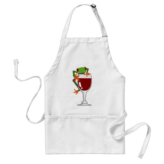 Tablier Grenouille et vin (Devant)