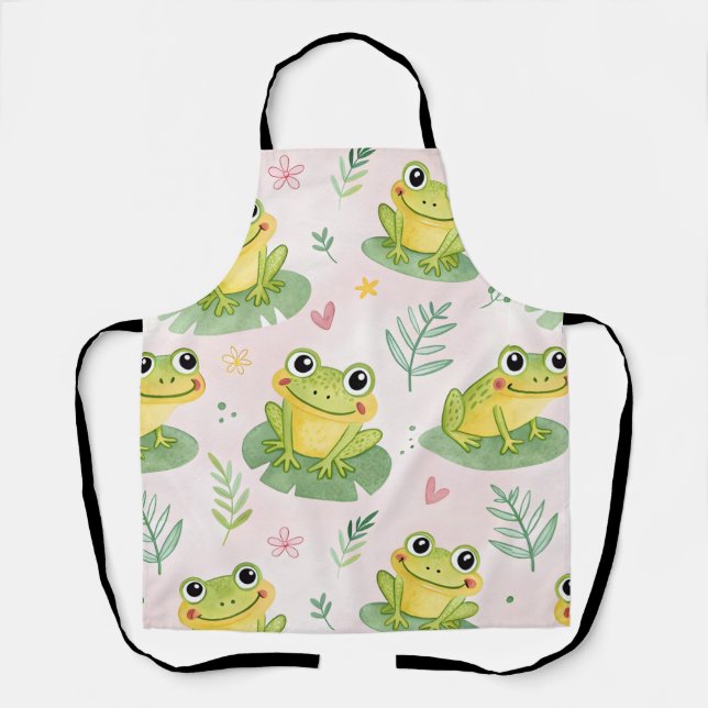Tablier Grenouilles mignonnes Motif (Recto)