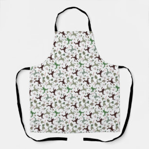 Tablier Grenouilles mignonnes motif floral de la nature