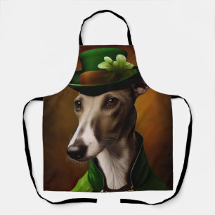 Tablier Greyhound Dog en tenue de la Saint Patrick