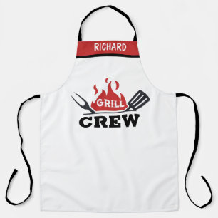 Tablier Grill Crew - Nom personnalisé BBQ personna