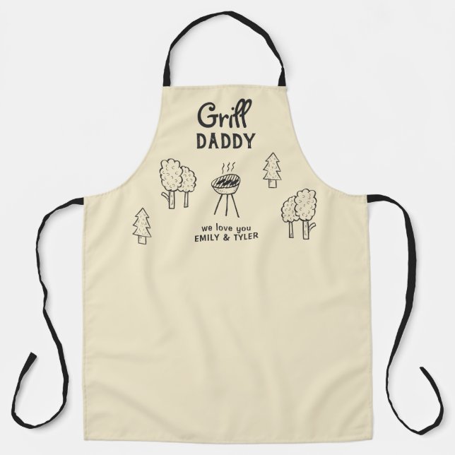 Tablier Grill Daddy Caricature Père`s Day Apron (Recto)