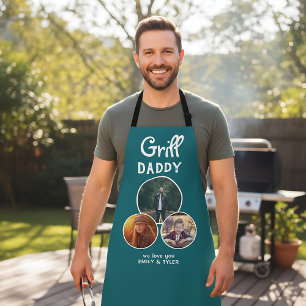 Tablier Grill Daddy Modern Oval 3 Photo Fête du Père