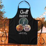 Tablier Grill Daddy Modern Oval 3 Photo Fête du Père<br><div class="desc">Grill Daddy Modern Black Oval 3 Photo Père`s Day Apron. 3 photos dans des cadres ovales - ajouter 3 photos. Le texte est en blanc tendance sur arrière - plan noir - vous pouvez changer n'importe quel texte sur l'aire de trafic. Ce tablier personnalisé est un cadeau parfait pour un...</div>