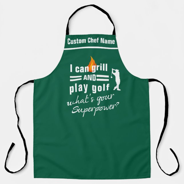 Tablier Grill & Golf Apron, Whats Your Superpower Golf Pap (Recto)