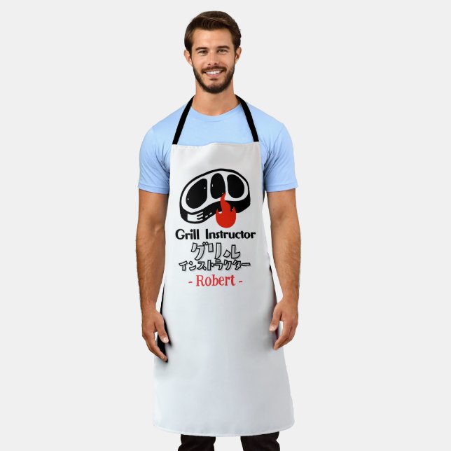 Tablier Grill Instructor Steak Meat for BBQ Lover Japanese (Porté)