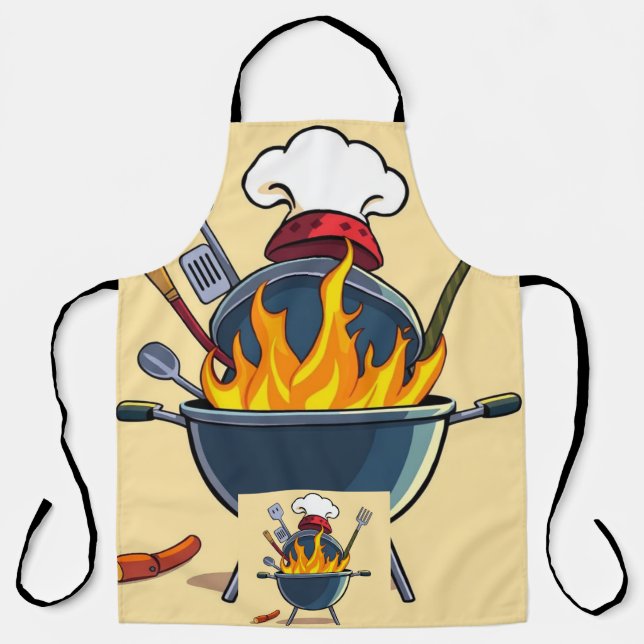 Tablier Grill Master Dad Apron - Drôle BBQ Chef cadeau pou (Recto)