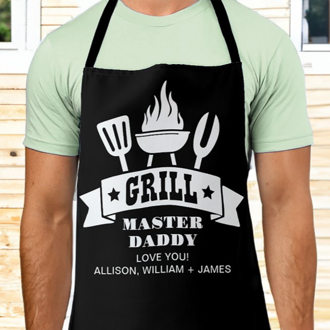 Tablier Grill Master Daddy Black (Créateur téléchargé)