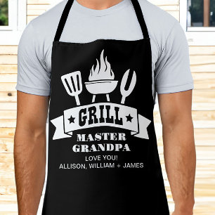 Tablier Grill Master Grandpa Noir