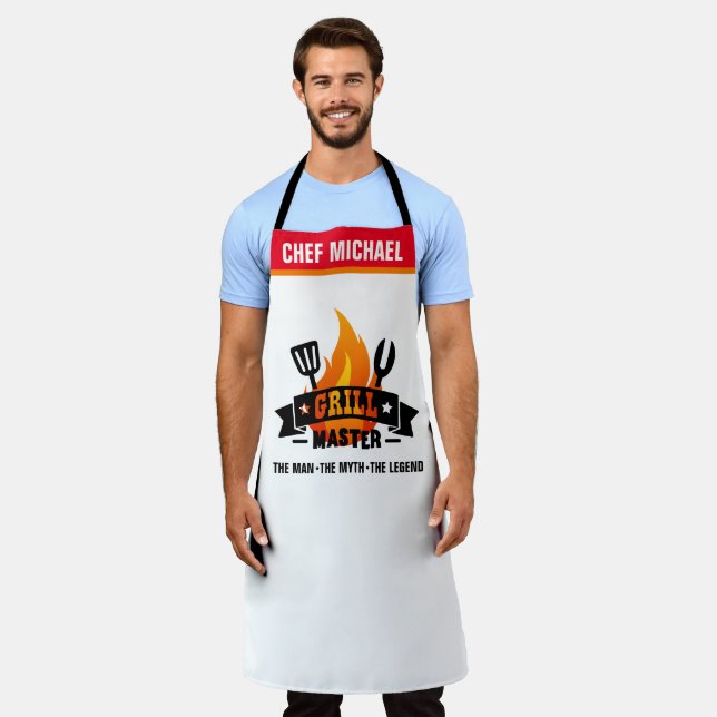 Tablier Grill Master | L'homme | Mythe | Chef légende (Porté)