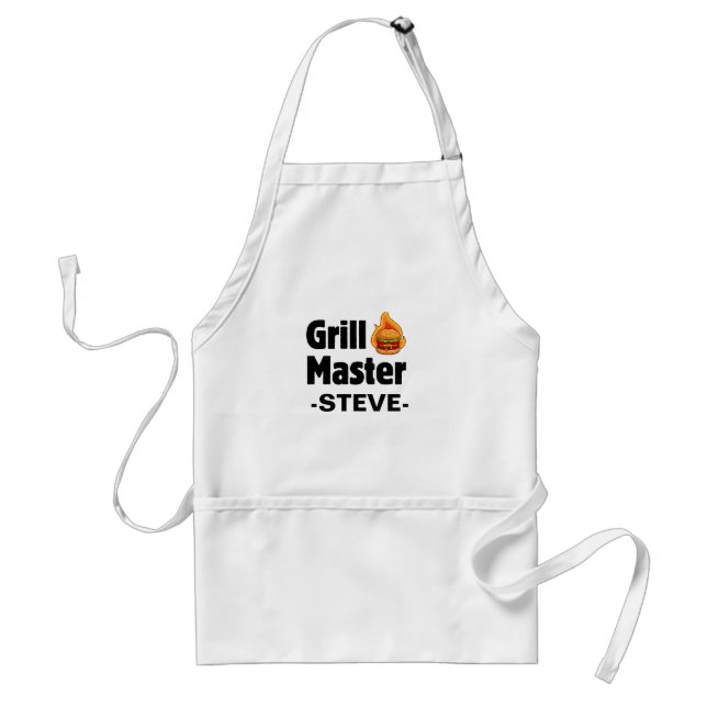 Tablier Grill Master Nom Personnalisé Apron Pour Hommes (Devant)