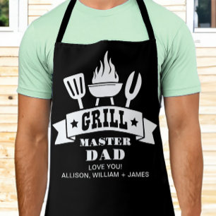 Tablier Grill Master Papa Black Apron
