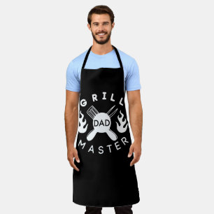 Tablier Grill Master Papa noir et blanc