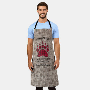 Tablier Grill Reunion Familiale Brûlap Rustique À damiers