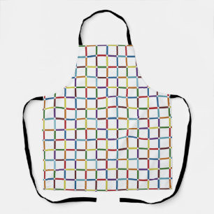Tablier Grille arc-en-ciel colorée avec espace négatif