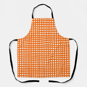 Tablier Grille de maillage carré orange