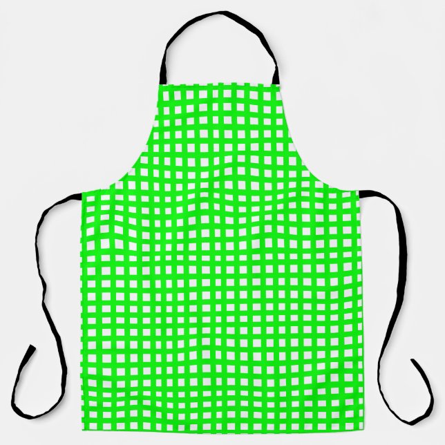Tablier Grille de maillage carré vert (Recto)
