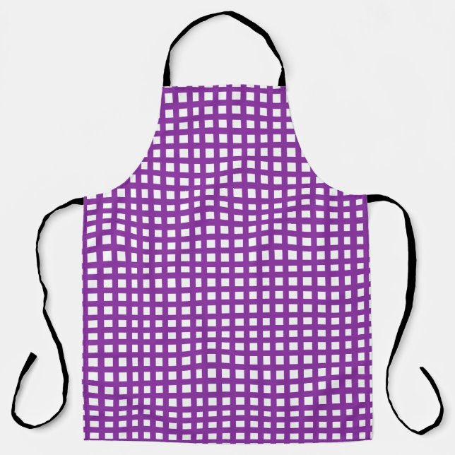 Tablier Grille de maillage carré violet (Recto)