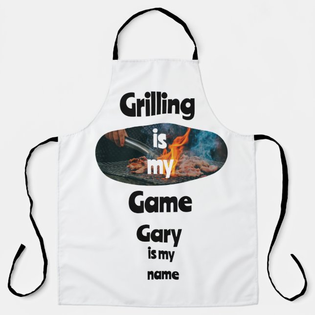 Tablier Griller est mon jeu (Recto)
