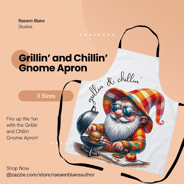 Tablier Grillin' et Chillin' Gnome Apron (Créateur téléchargé)