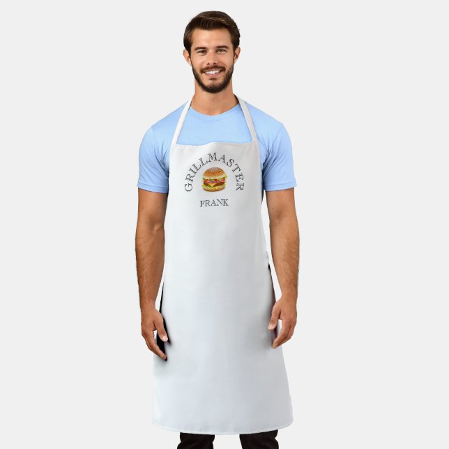 TABLIER GRILLMASTER HAMBURGER PERSONNALISÉ APRON (Porté)