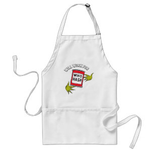 Tablier Grinch Classique   Travaillera pour Qui Hash Quote